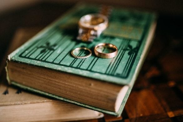 Wedding rings close up