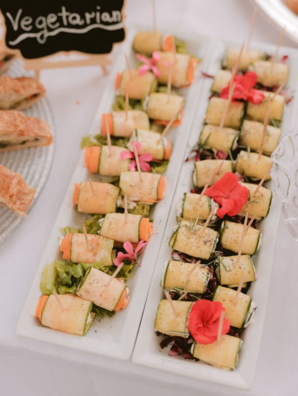 Finger food Tuscan wedding.