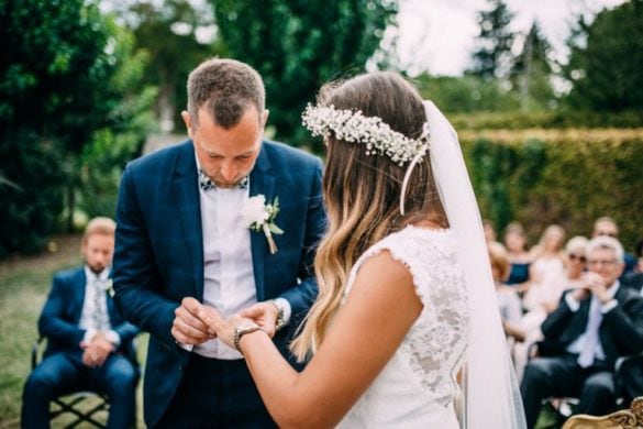 Ring exchange in Tuscan country side