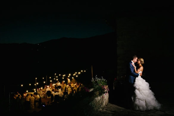 Brautpaar am Abend Hochzeitsporträt Toskana