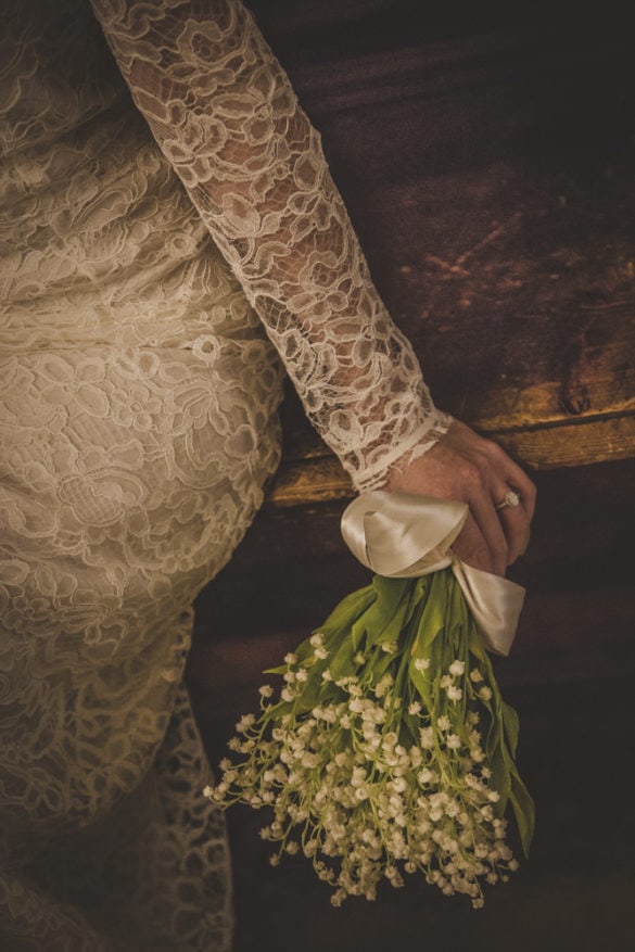 Bridal bouquet lily of the valley flowers