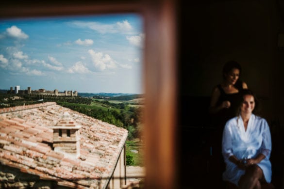 Vorbereitungen Braut Hochzeitsvilla Toscana